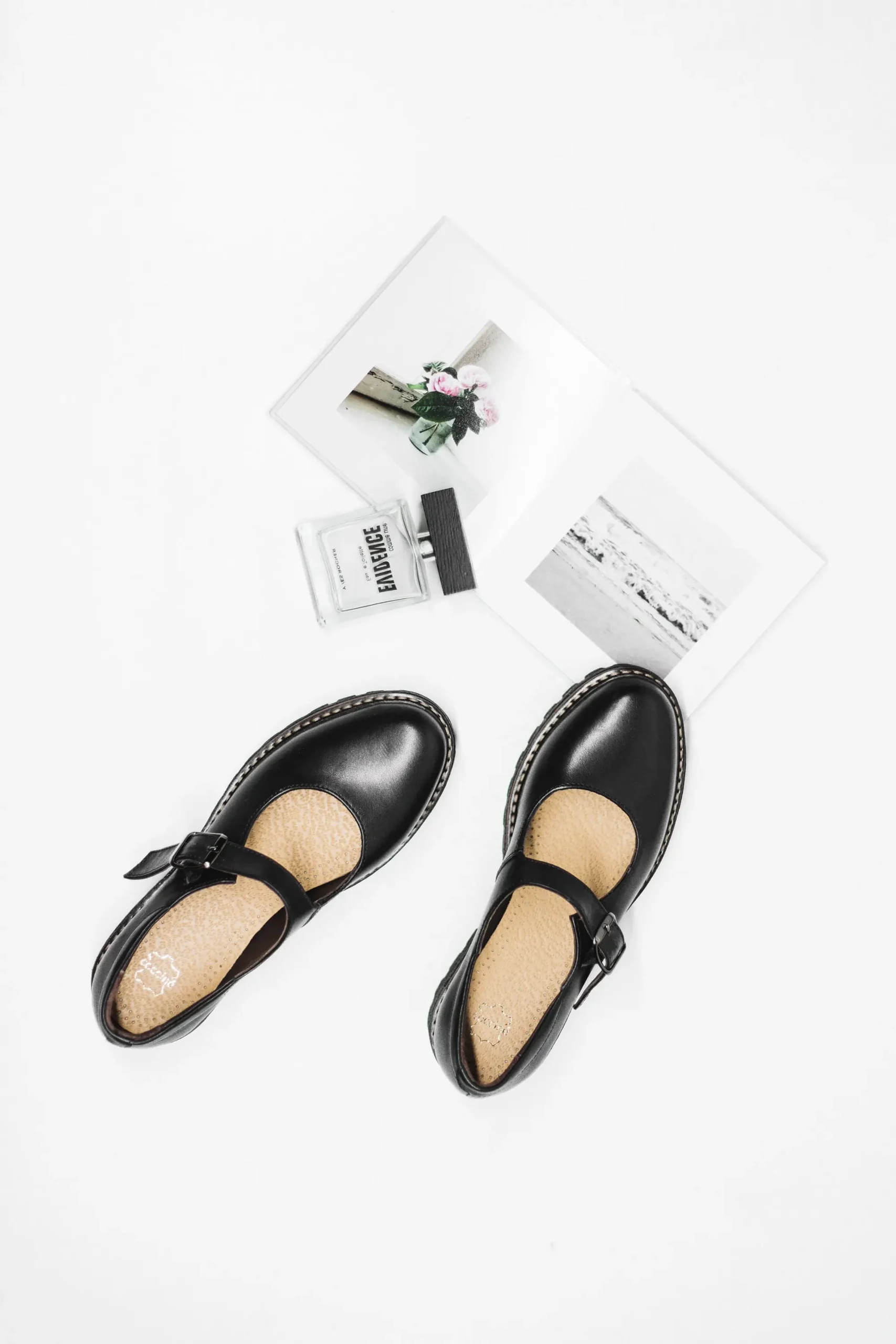 Black Leather Classic Chunky Mary Jane Flats Black Leather Classic Chunky Mary Jane Flats