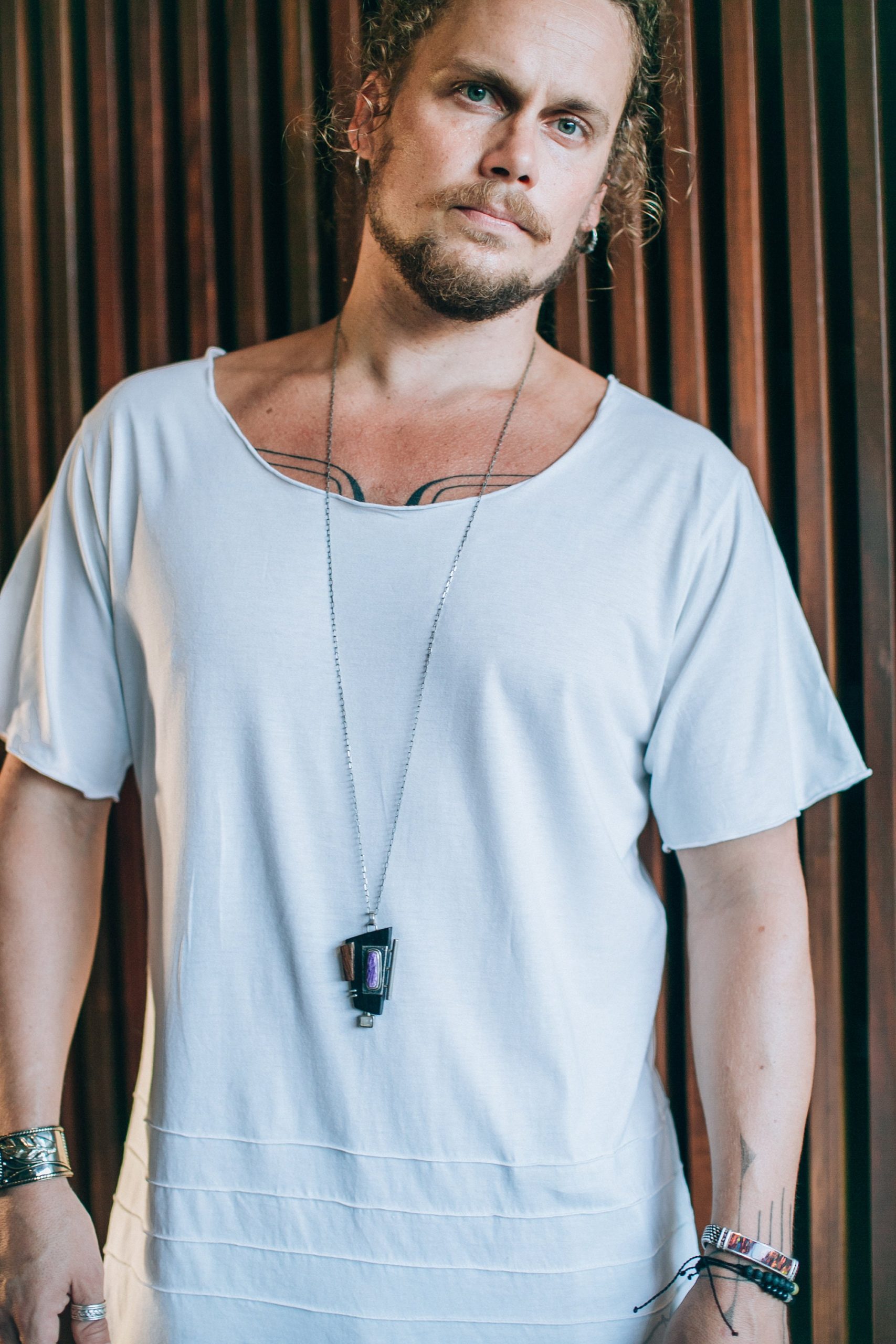 Asymmetric Bamboo Tshirt: Deep Vneck Festival Top Asymmetric Bamboo Tshirt: Deep Vneck Festival Top