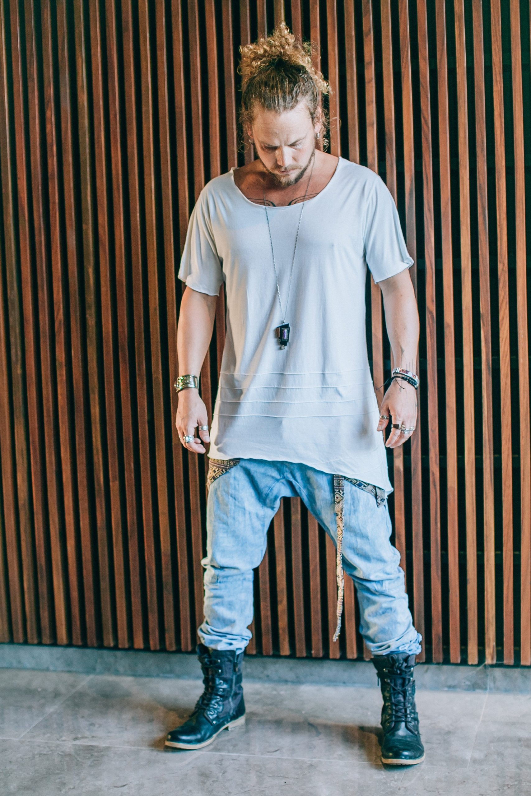 Asymmetric Bamboo Tshirt: Deep Vneck Festival Top Asymmetric Bamboo Tshirt: Deep Vneck Festival Top