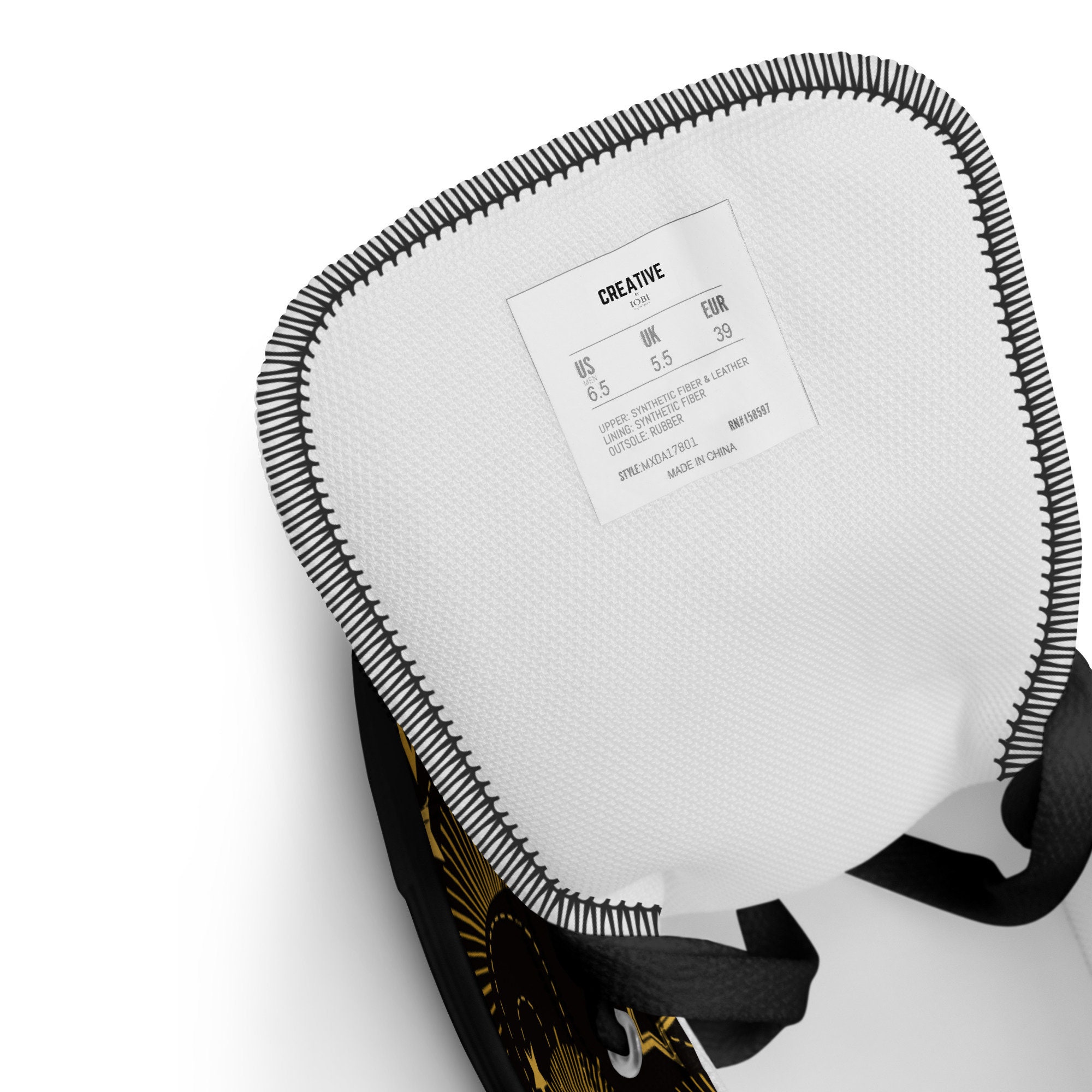 Starry Night High Top Canvas Shoes: Gold Moon Starry Night High Top Canvas Shoes: Gold Moon