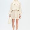 Herringbone Sherpa Jacket Cotton Beige Soft